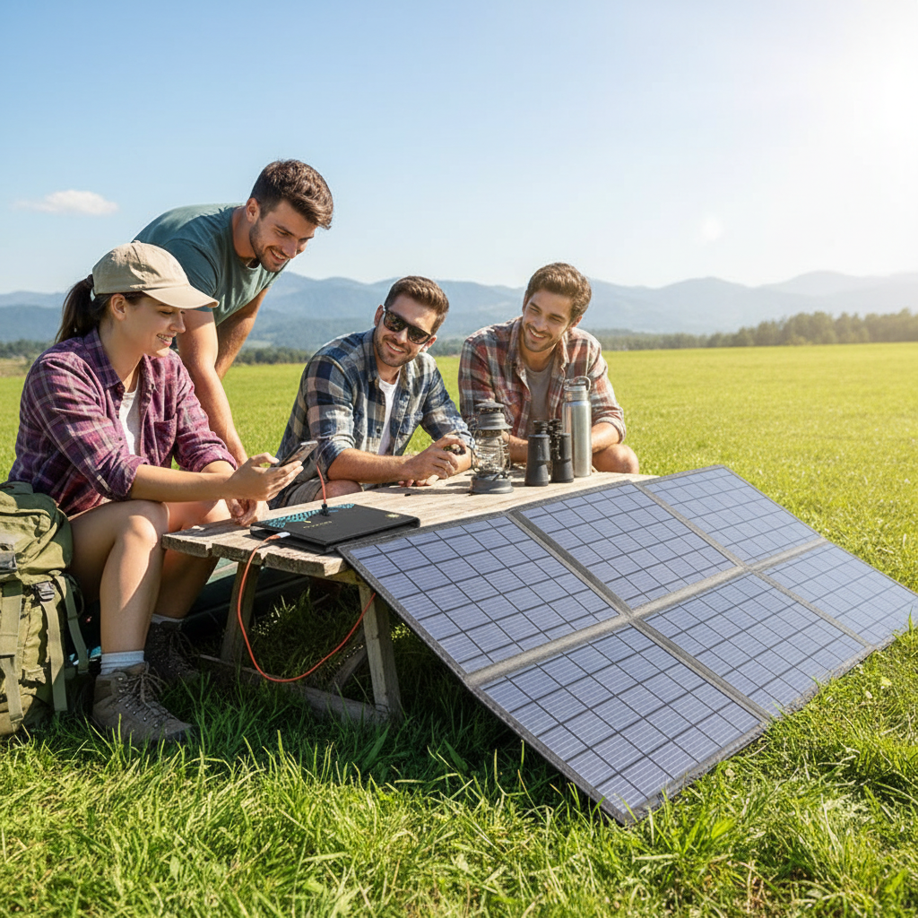 1000W Solar Panel Portable Folding Bag USB+DC Output Solar Charger Outdoor Power Supply for Home Mobile Phone Power Generator